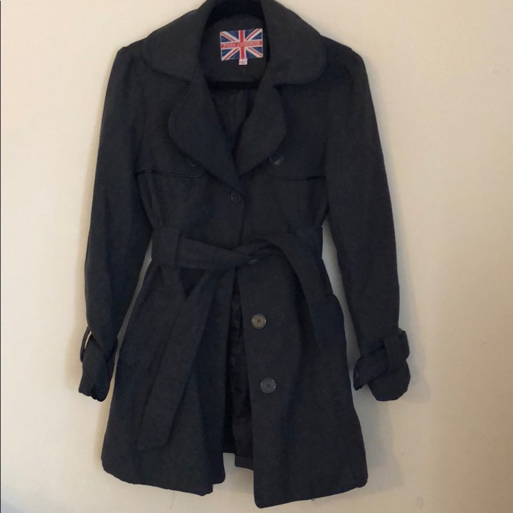 Grey pea coat